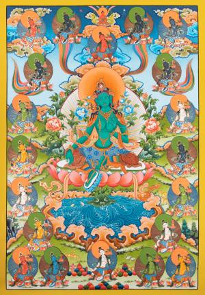 21 Tara Liberation Mother Buddhist Original Hand-painted Thangka